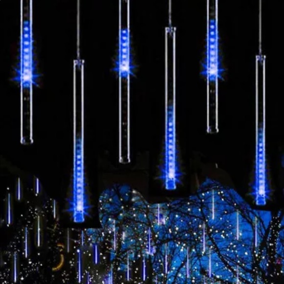 Upgraded 50cm 10 Tubes 540 LED Meteor Lights BLUE - Picture 2 of 11